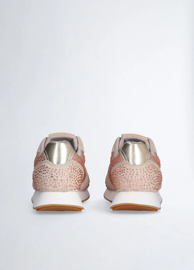 Sneakers with all-over rhinestones