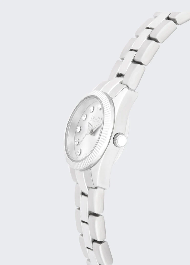 Slim steel watch
