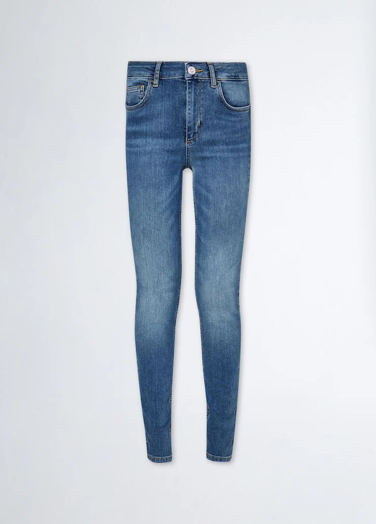 High-rise Bottom Up skinny jeans