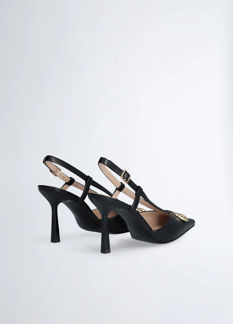 Slingbacks with maxi-logo