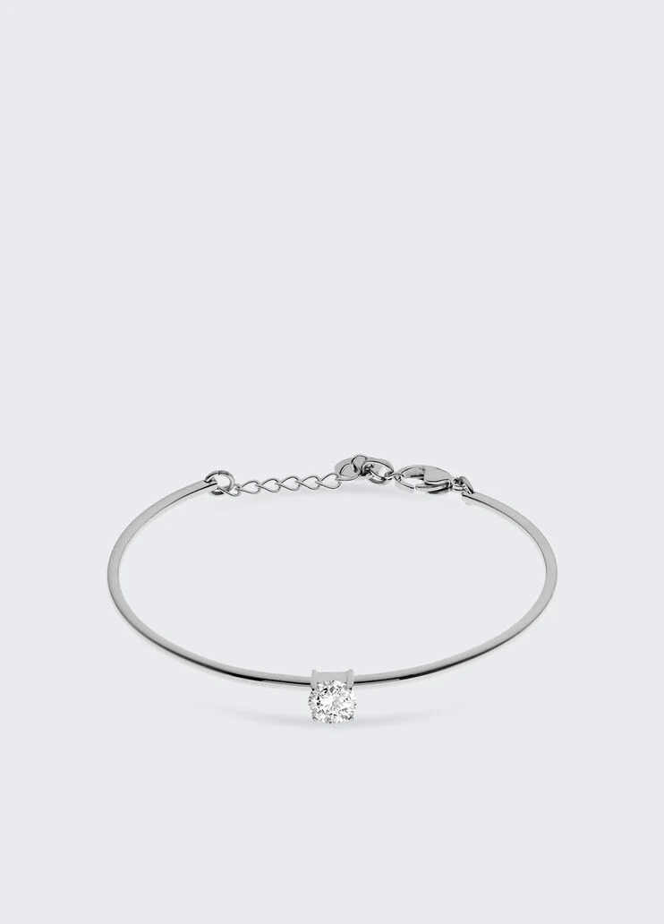 Rigid bracelet with jewel stone