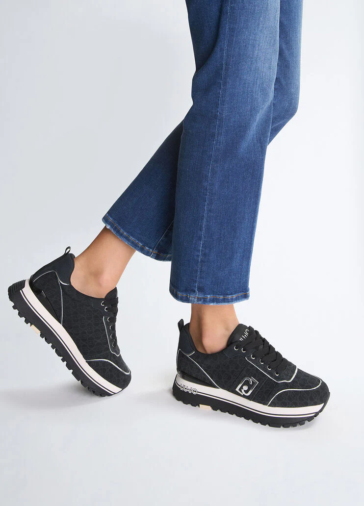 Suede platform sneakers