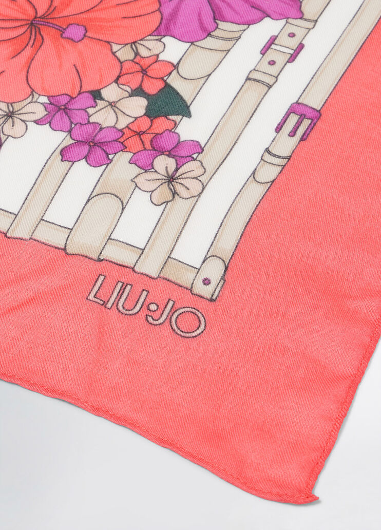 Red floral foulard