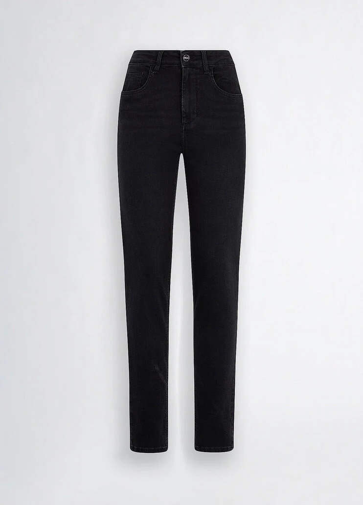 Black skinny jeans with rhinestones