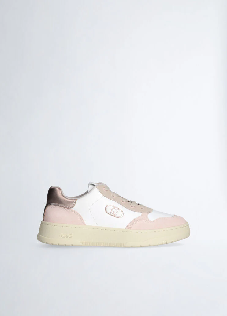 Suede and leather sneakers