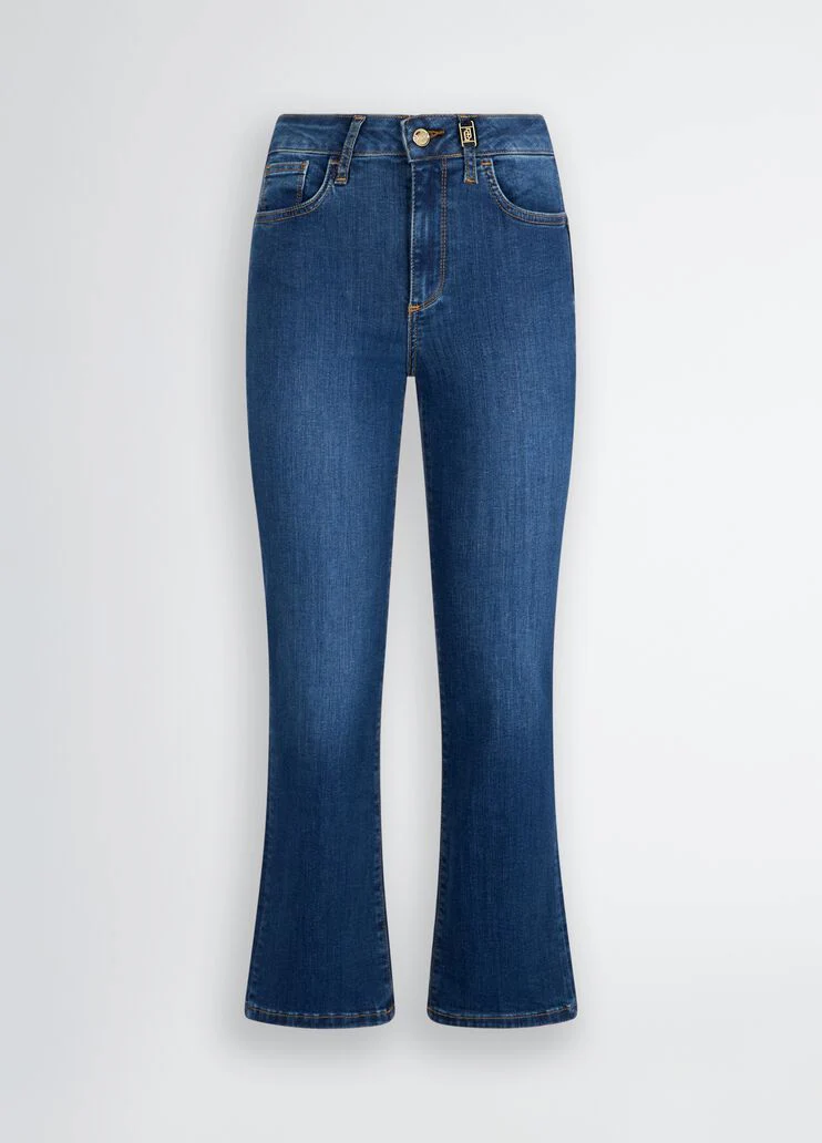 High-rise bootcut jeans