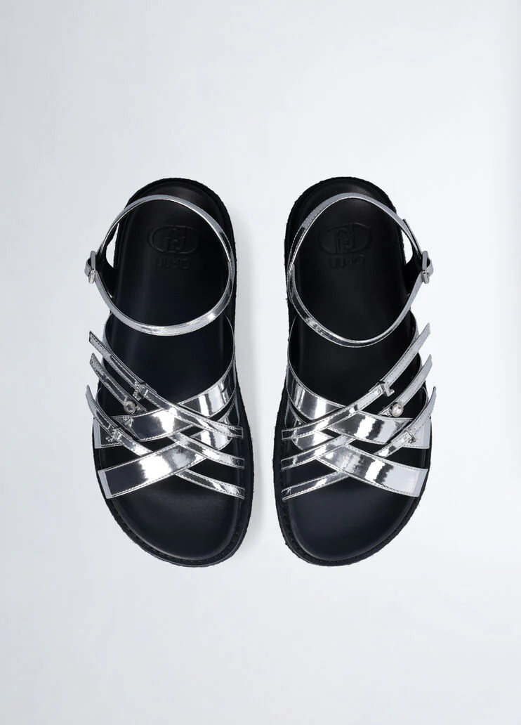 Mirrored platform sandals
