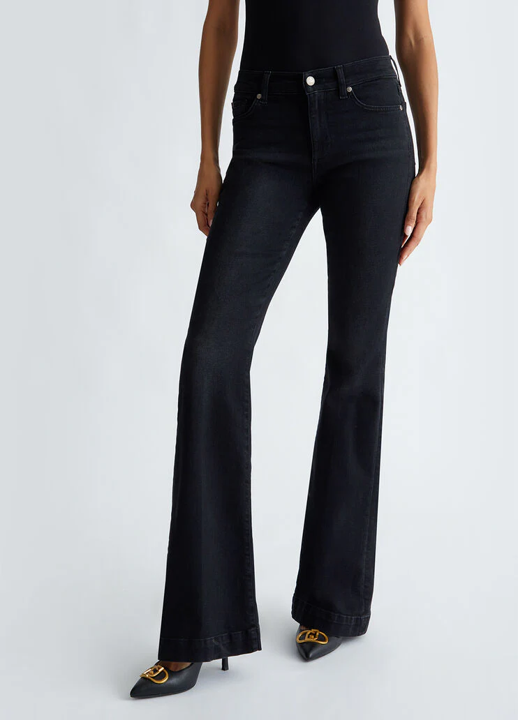 High-rise flared jeans