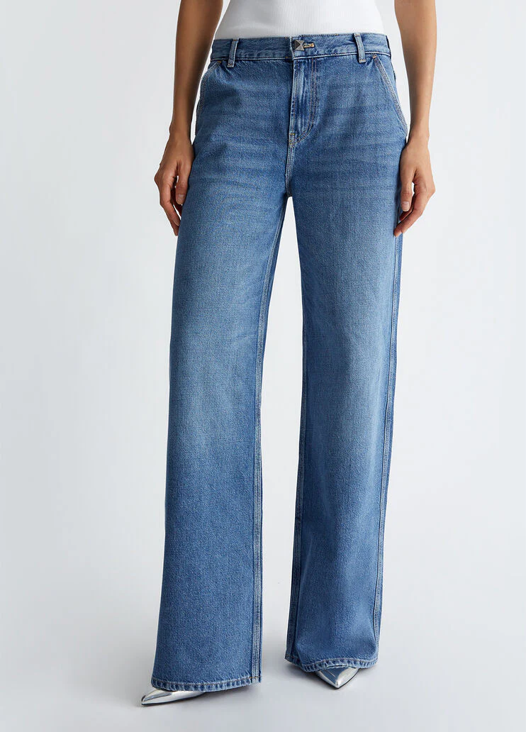 Flared jeans with studs