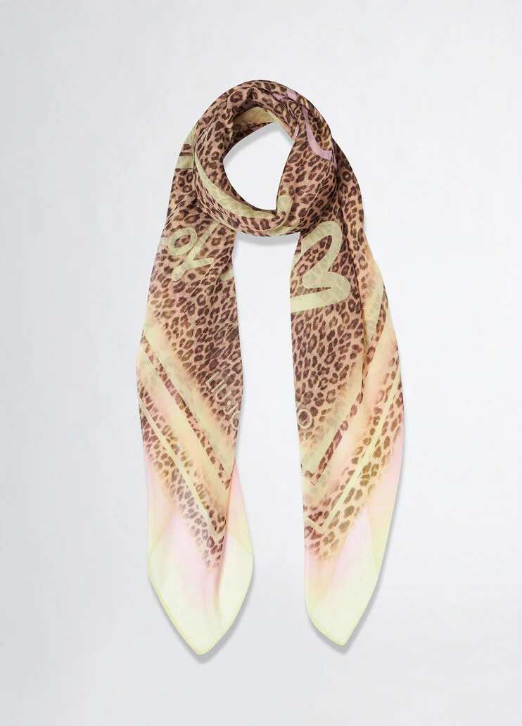 Animal-print foulard