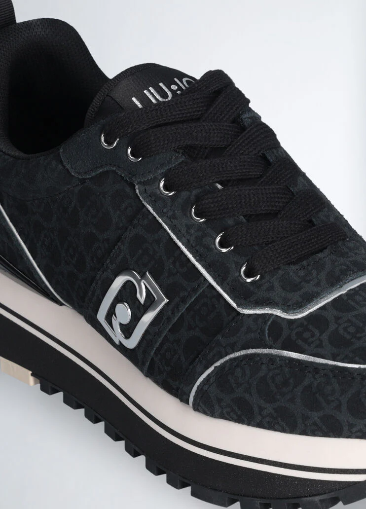 Suede platform sneakers