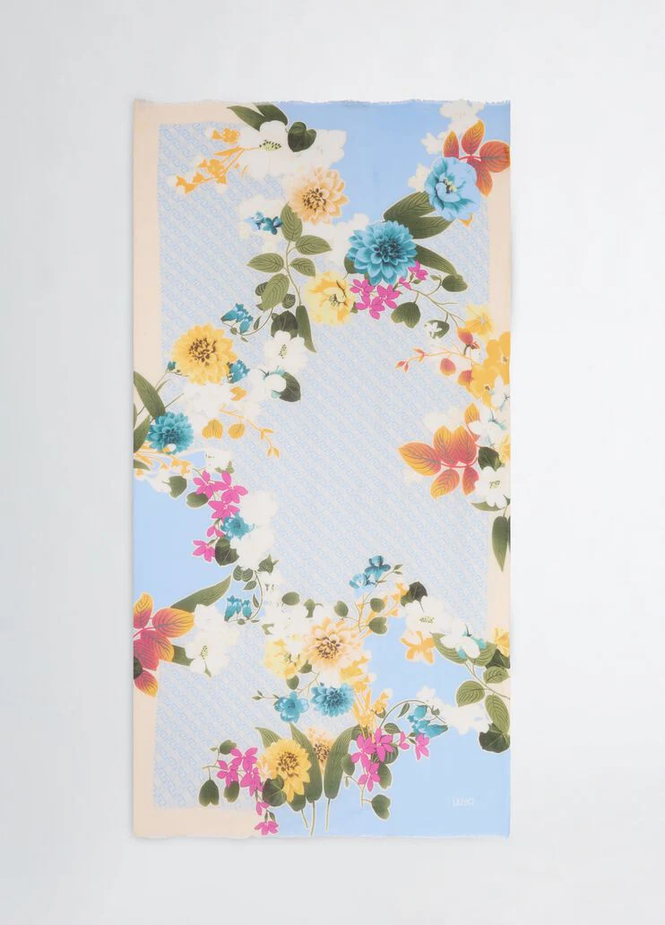 Shawl with floral print