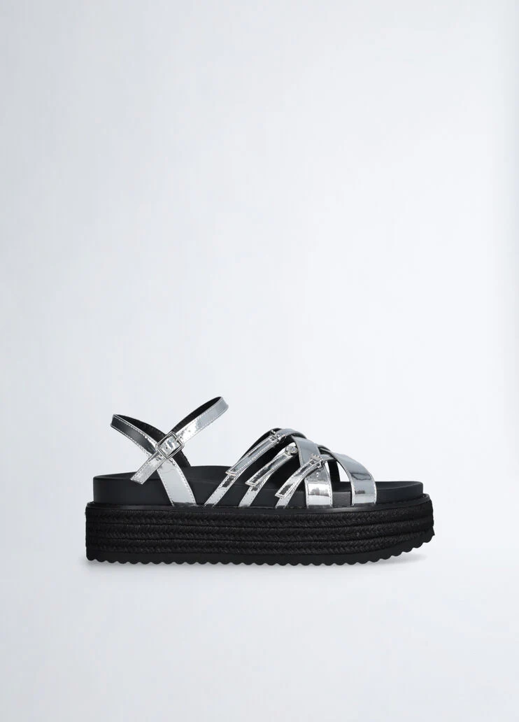 Mirrored platform sandals