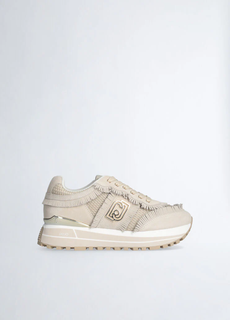 Platform sneakers with fringing