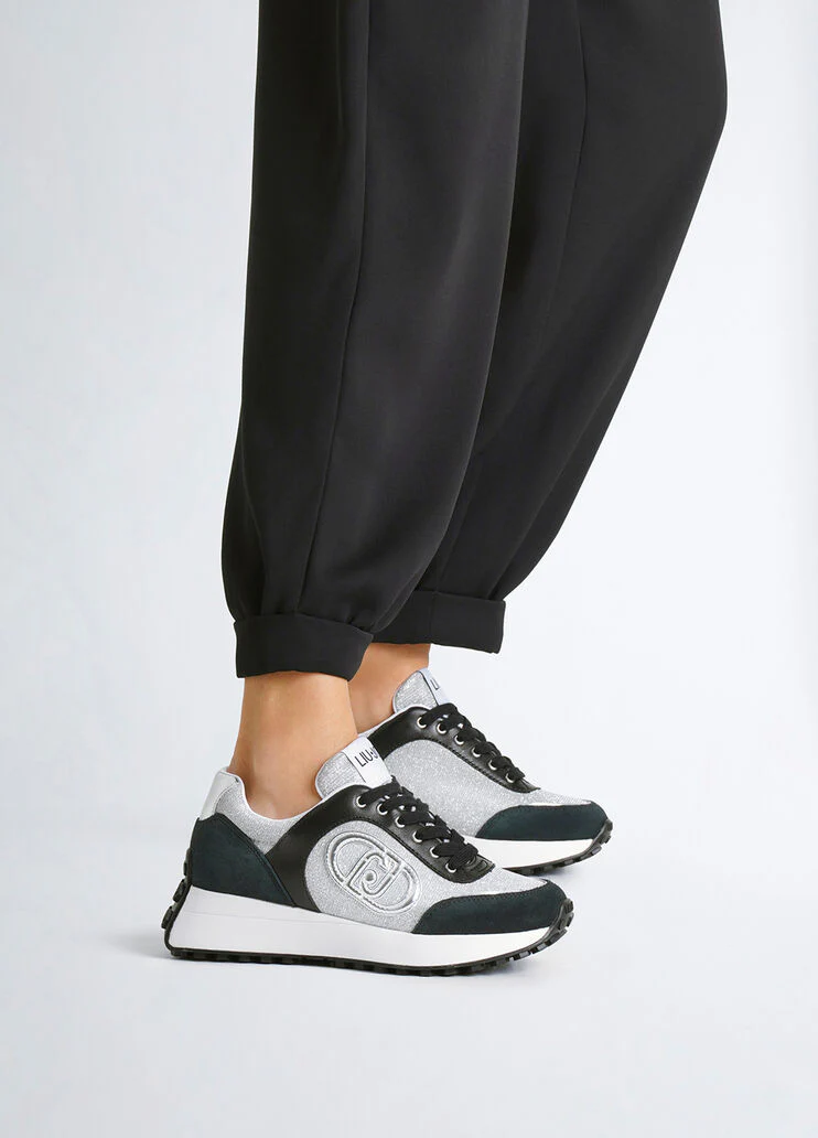 Black lurex sneakers