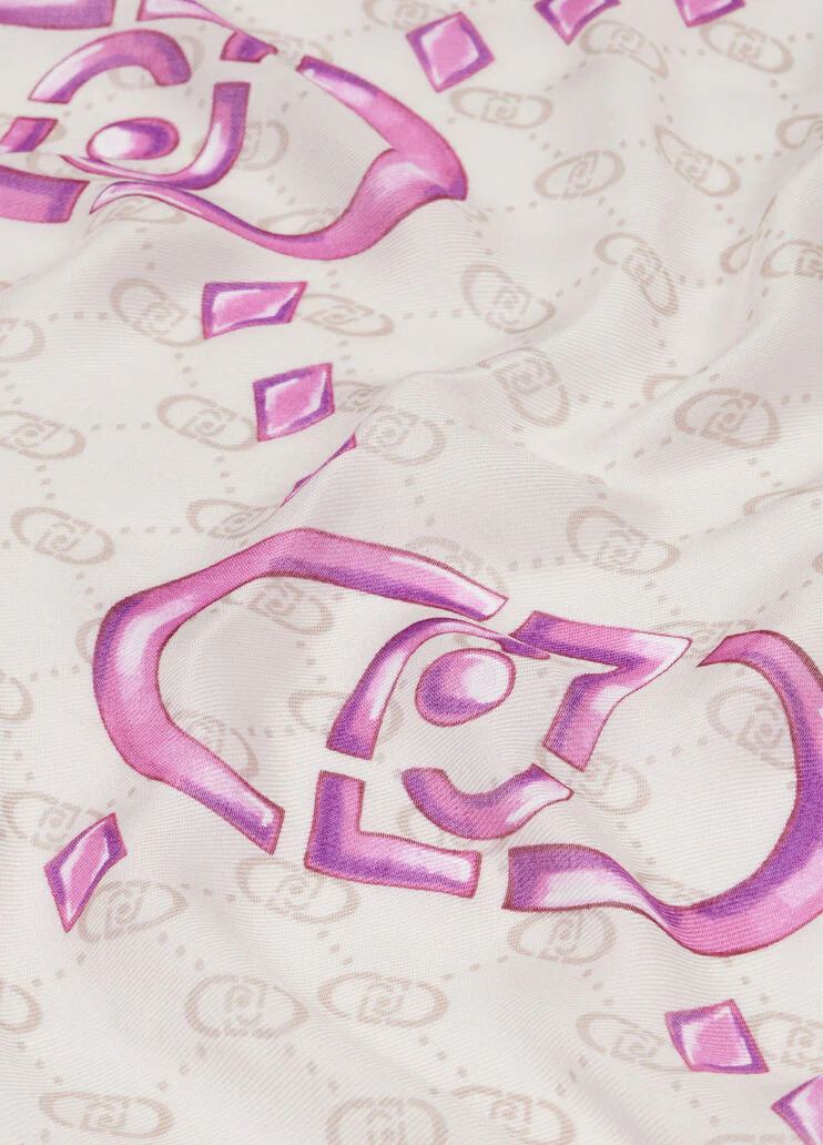 Pink stole with logo