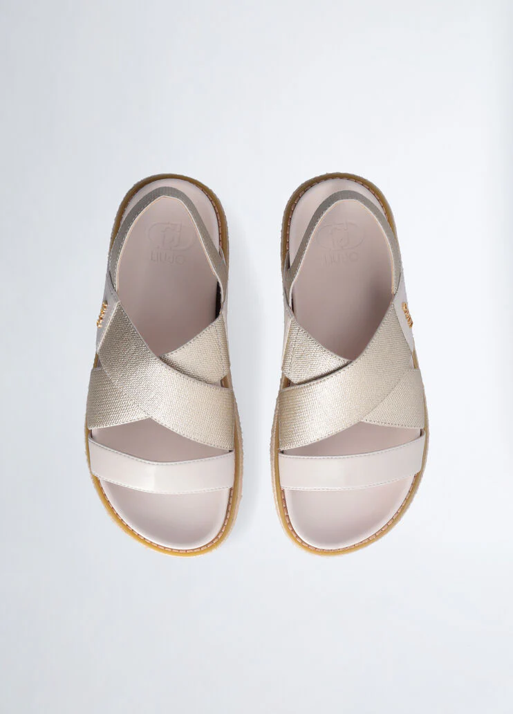 Woven platform sandals