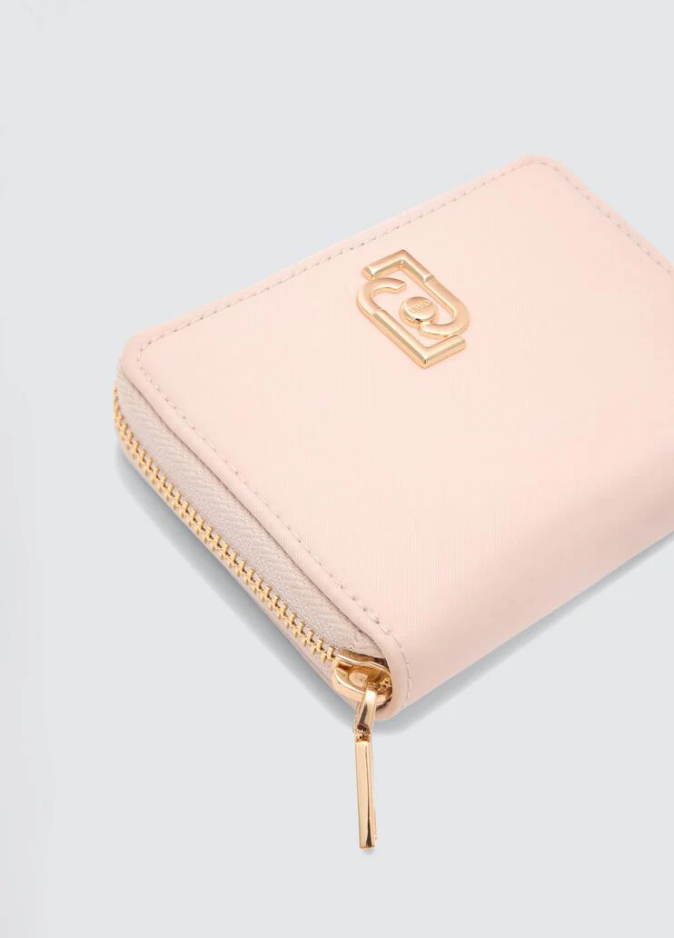 Nylon zip-around purse