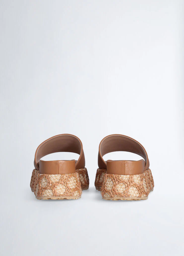 Raffia platform sandals