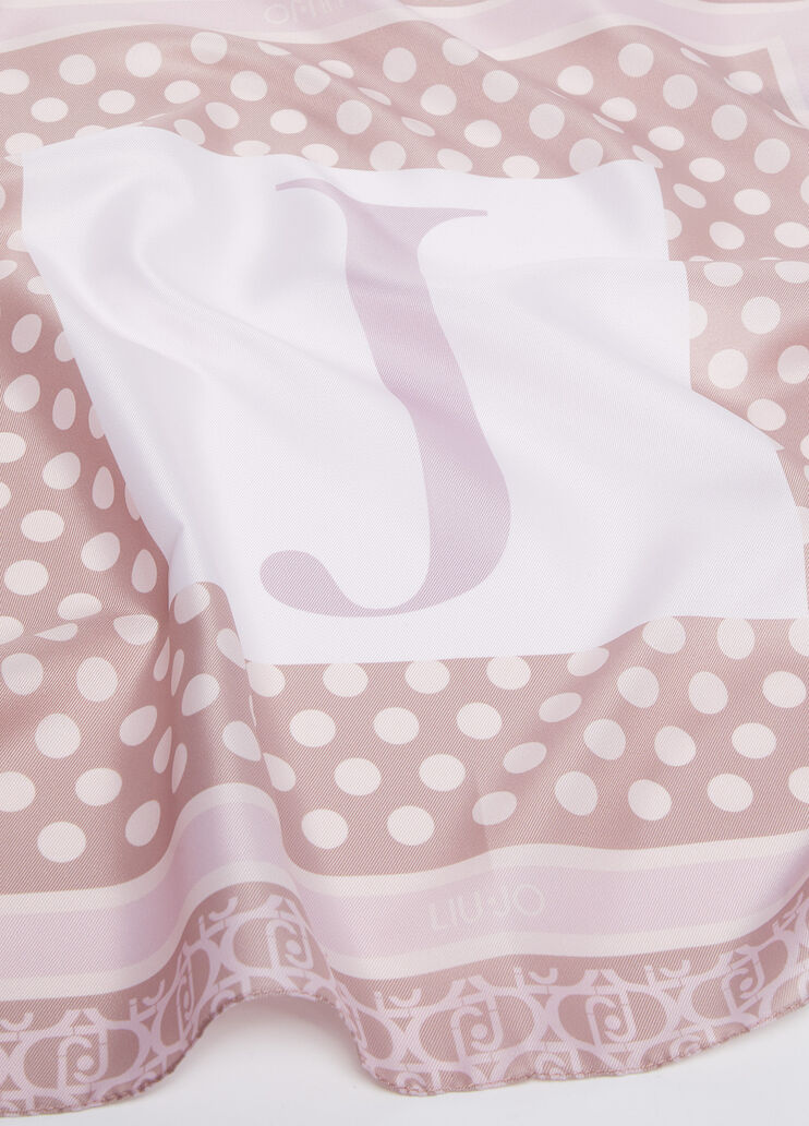 Beige letter J foulard