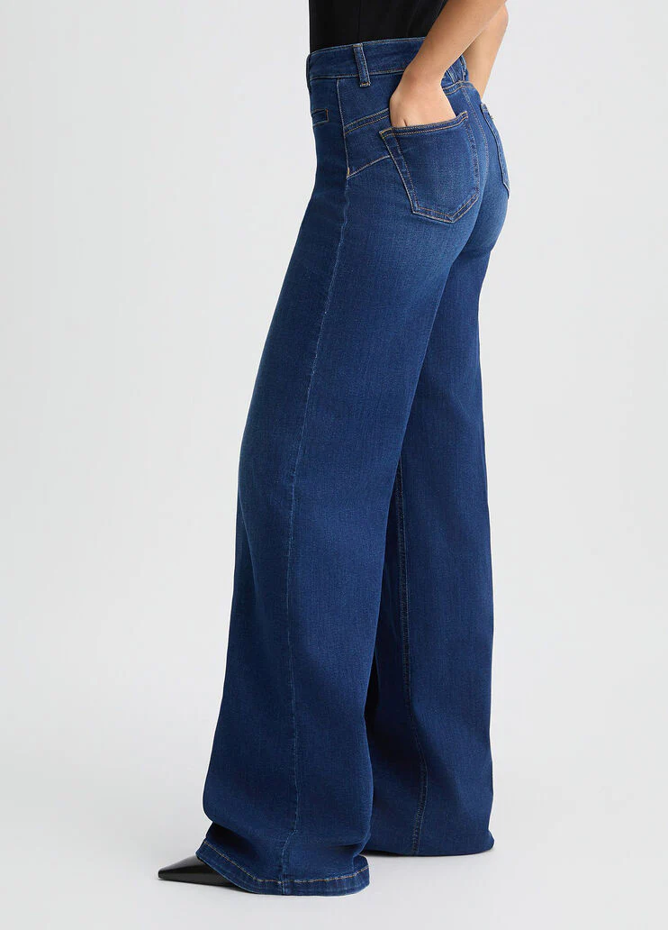 High-rise flared jeans