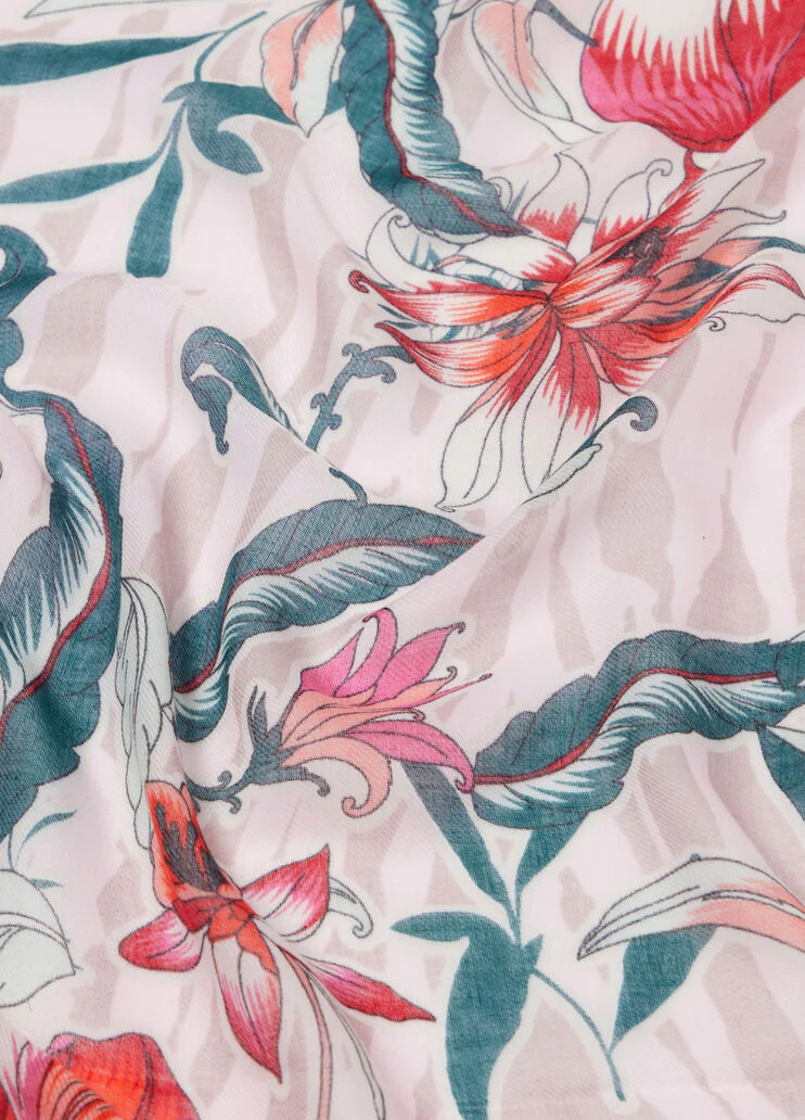 Scarf with floral print