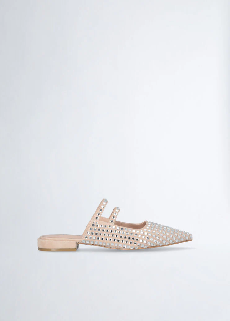 Full rhinestone mules