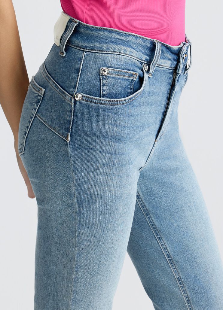 High-rise bootcut jeans
