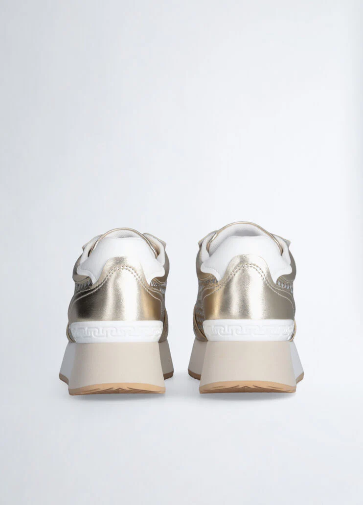 Perforated platform sneakers