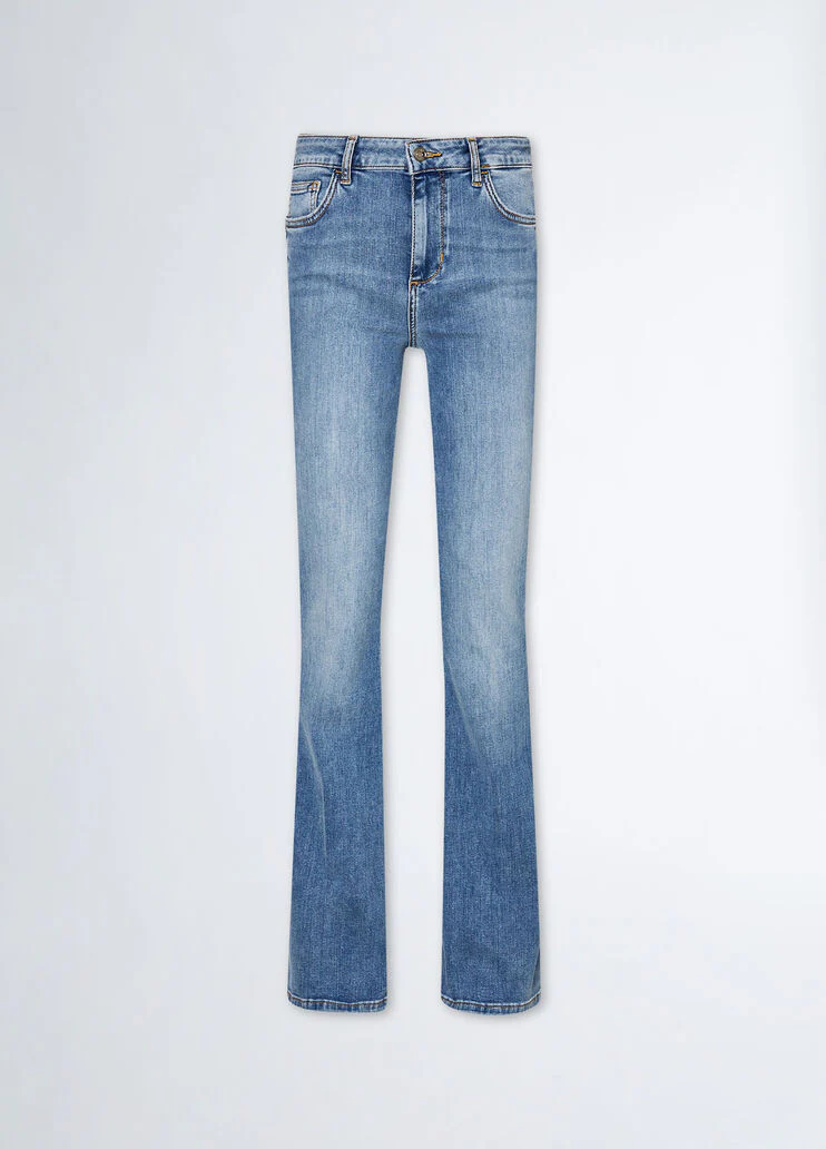High-rise flared jeans