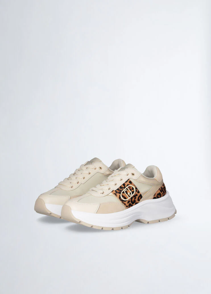 Sneakers with pony hair details