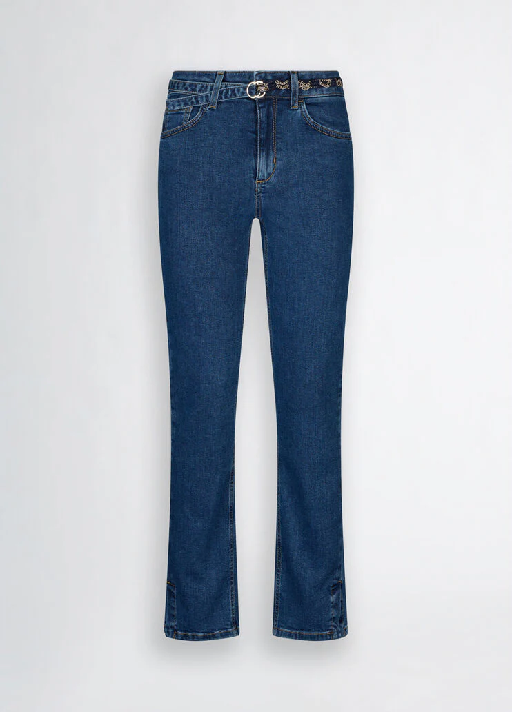 High-waisted skinny jeans