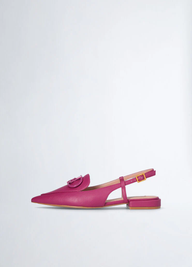 Pink slingback ballet flats