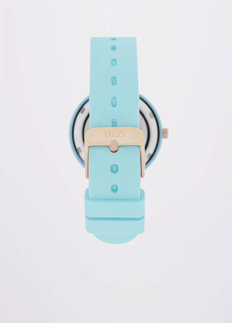 Light blue silicone watch