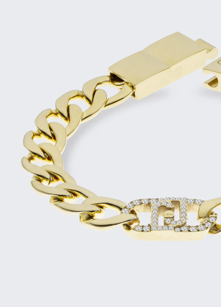 Monogram bracelet with diamantés