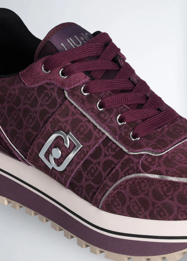 Suede platform sneakers