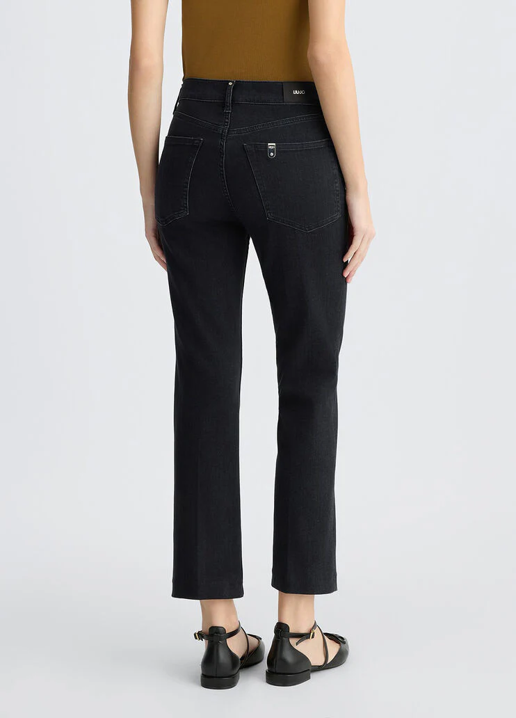 High-rise bootcut jeans