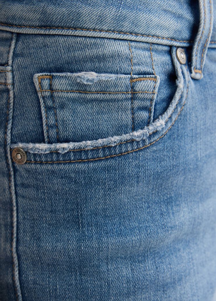 Low-rise straight-leg jeans