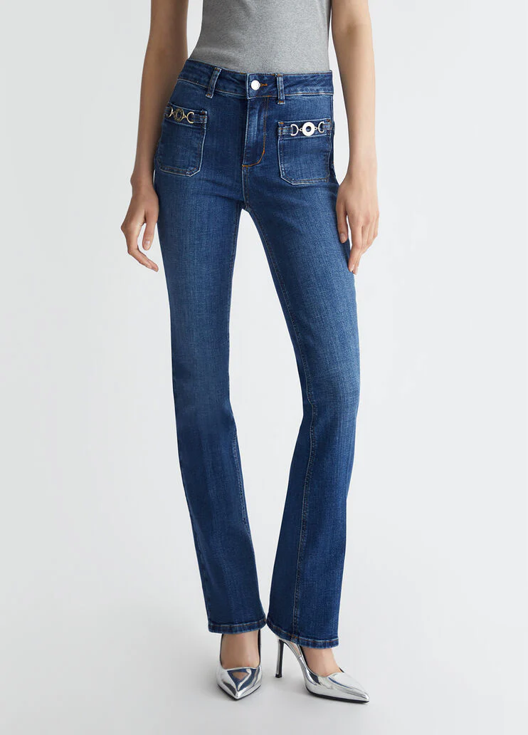 Stretch bootcut jeans
