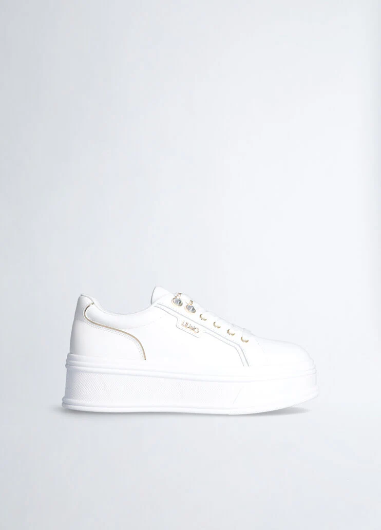 Platform sneakers with jewel stones