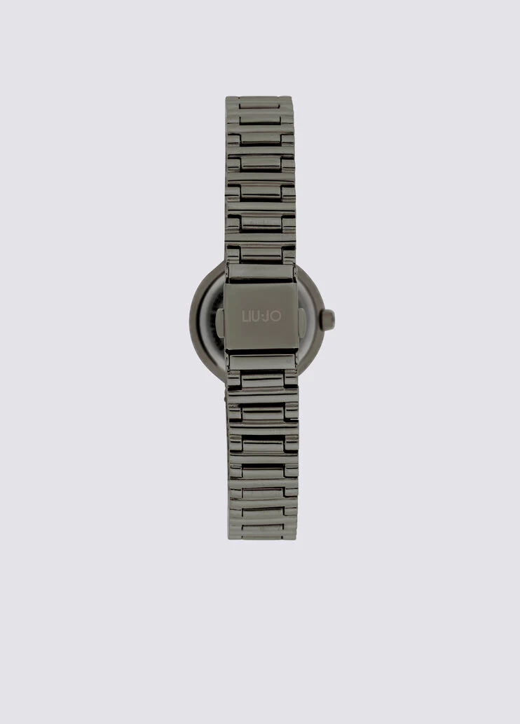 Steel watch with diamantés