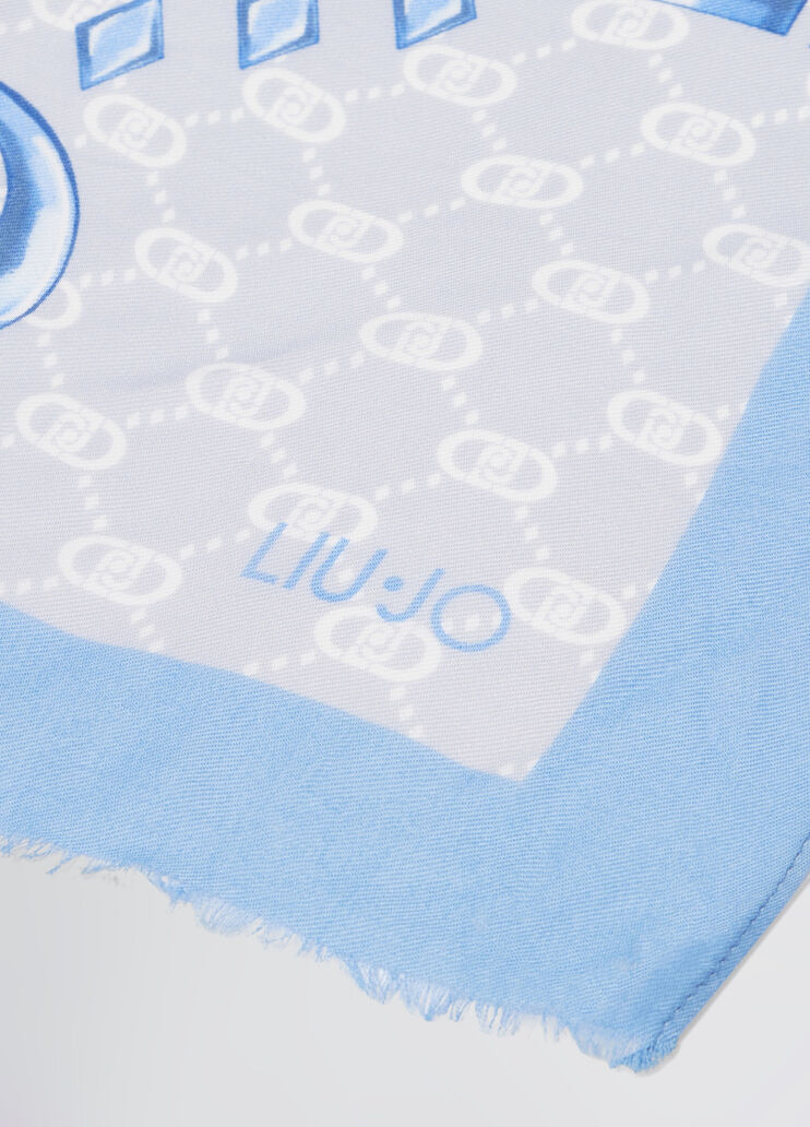 Light blue stole with logo