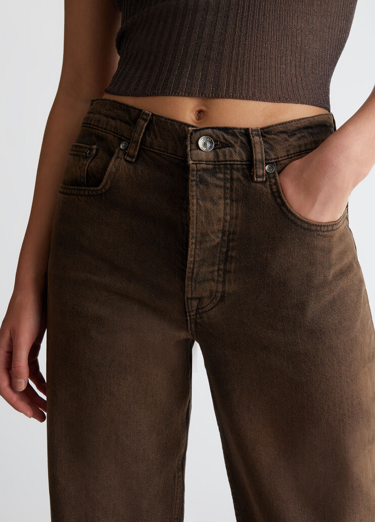 High-rise lurex jeans