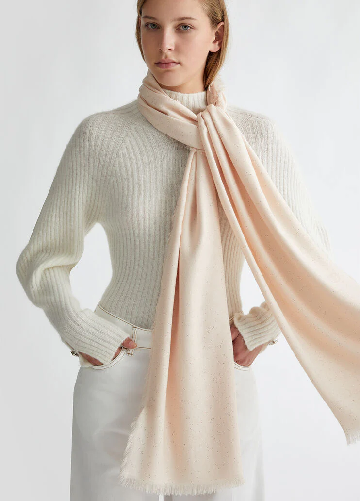 Stole with jacquard logo