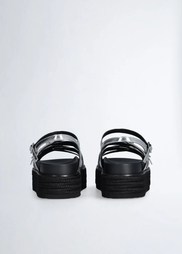 Mirrored platform sandals