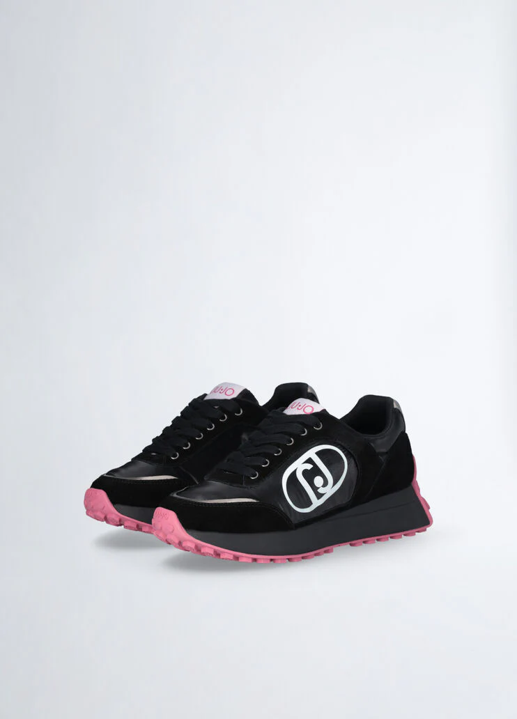 Black running shoes