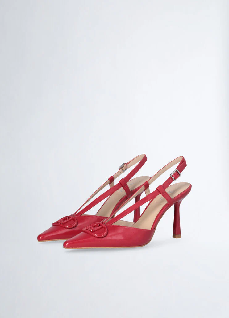 Slingbacks with maxi-logo