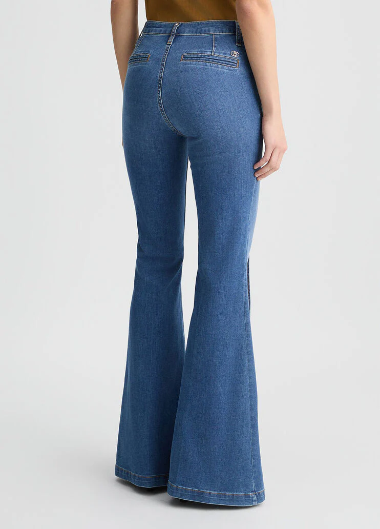 High-rise flared jeans