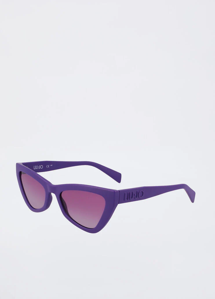 Purple cat-eye sunglasses