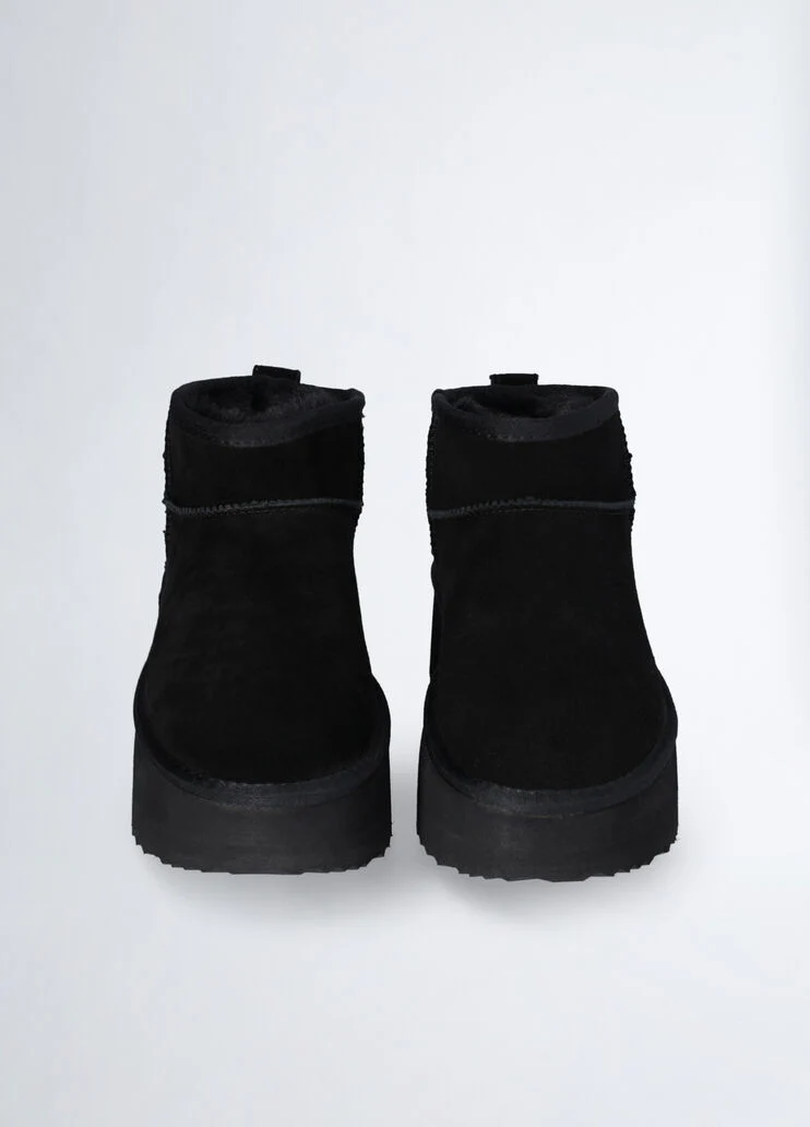 Warm suede ankle boots